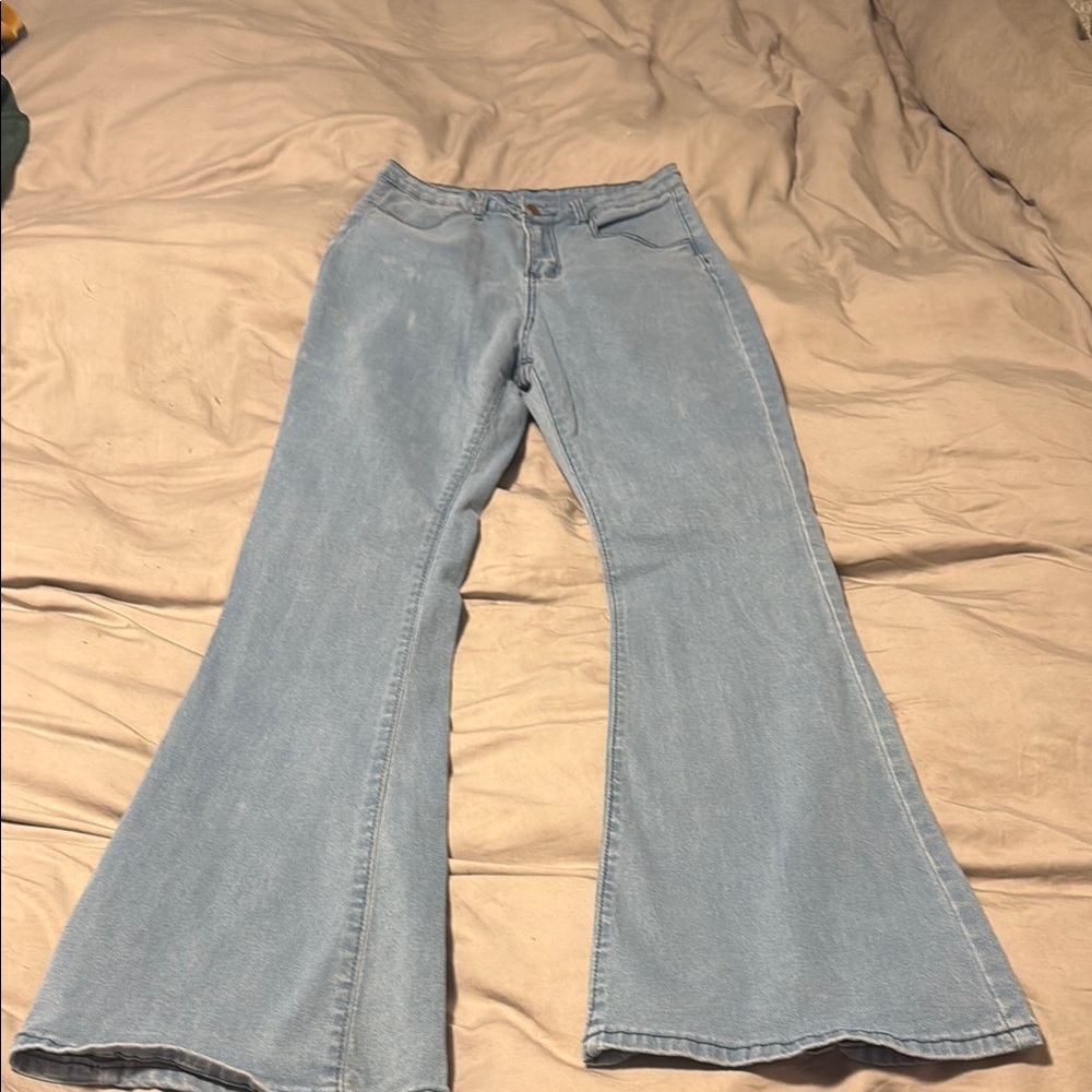 Light Blue Flared Women's Jeans